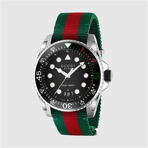 is gucci watch with black and red lines fake